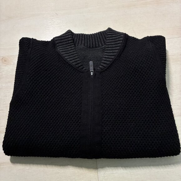 Lululemon Reversible Double-Knit Zip-Up Sweater Black/Graphite Grey Size 10 - Picture 4 of 6